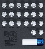 BGS - 8932 - Insert de servante d'atelier 1/6 : Jeu d’outils pour écrous antivol pour BMW 21 pièces