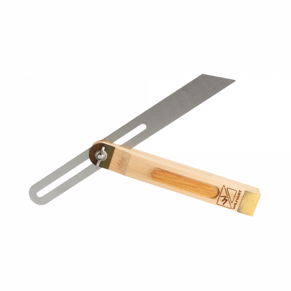 [121402] WILMART - Fausse équerre à coulisse - lg 250mm - talon bois - lame inox 