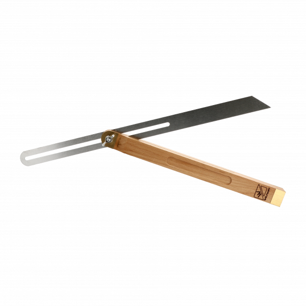 [121404] WILMART - Fausse équerre à coulisse - lg 400mm - talon bois - lame inox 