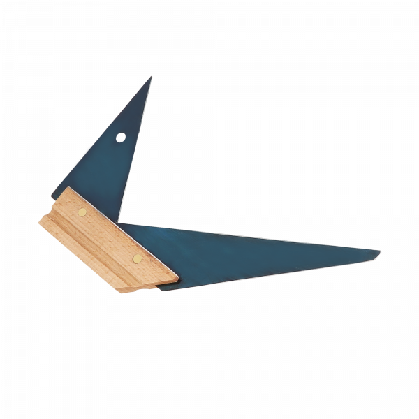 [121502] WILMART - Equerre menuisier - double onglet  -250mm - bois garniture alu 