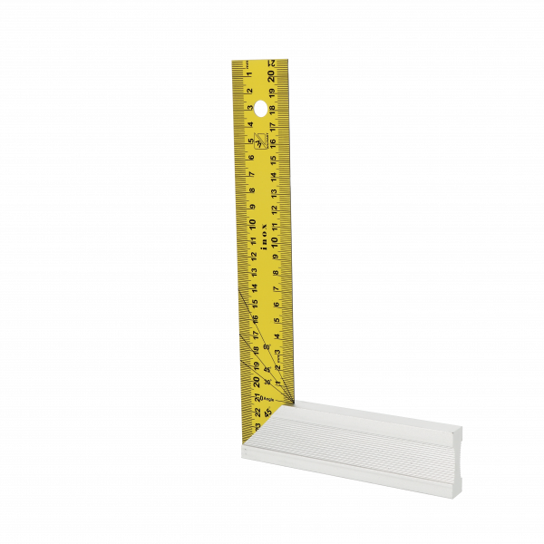 [123702] WILMART - Equerre menuisier 250mm - talon alu - onglet- lame inox jaune 