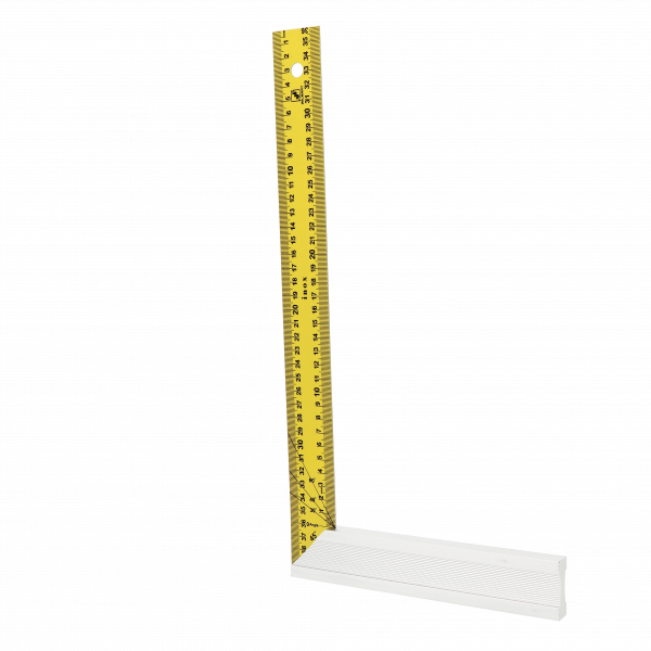 [123704] WILMART - Equerre menuisier 400mm - talon alu - onglet- lame inox jaune 