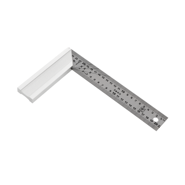 [138302] WILMART - Equerre menuisier 250mm - talon alu - onglet - lame inox gravée 