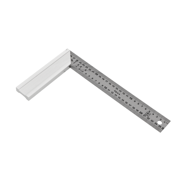 [138303] WILMART - Equerre menuisier 300mm - talon alu - onglet - lame inox gravée 