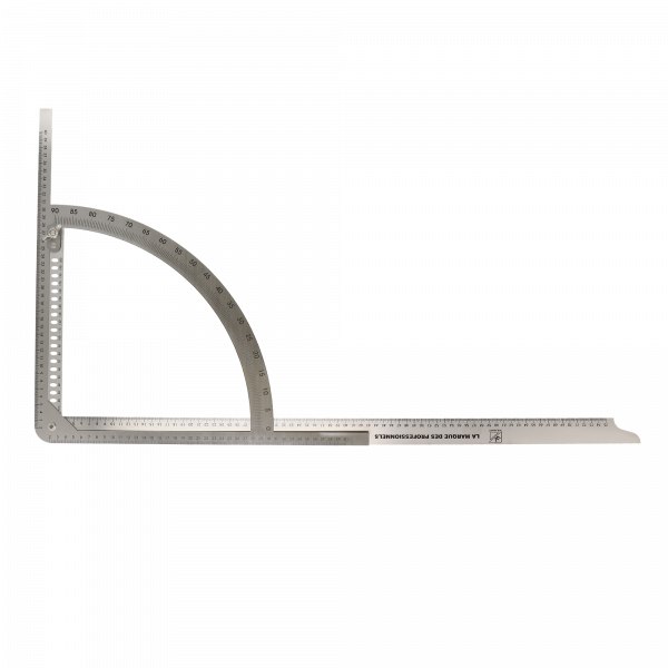 [140032] WILMART - Equerre Alpha inox - 795x430mm - rapporteur 300 mm 