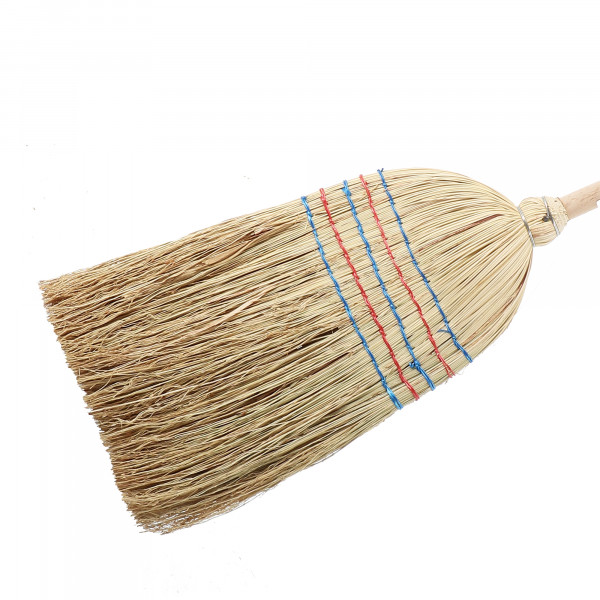 [571360] Balai paille de riz 5 fils - largeur 350mm - manche bois 