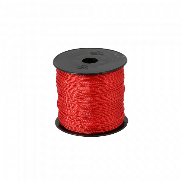 [307040] WILMART - Cordeau nylon  Ø 1mm - rouge tressé - 100M 