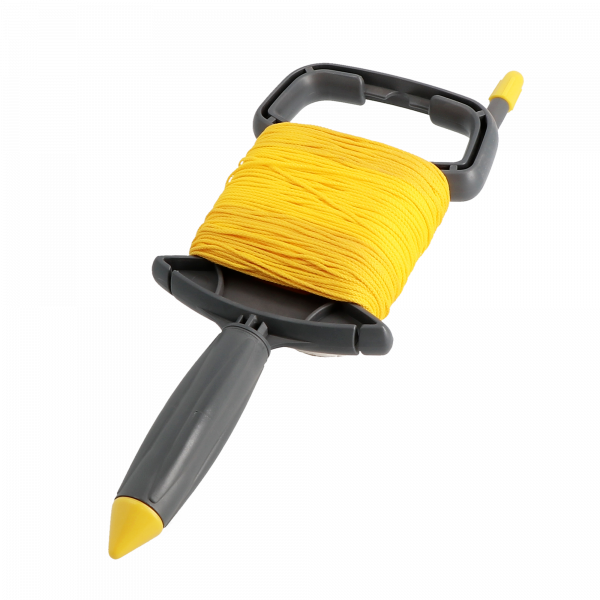 [319700] WILMART - Cordeau sur enrouleur tressé jaune dia.1.5mm L100m 