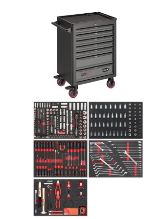 [V4560] VIGOR Servante d'atelier séries L ∙ avec assortiment ∙ V4560 ∙ 344 pièces ∙ Nombre d'outils : 344