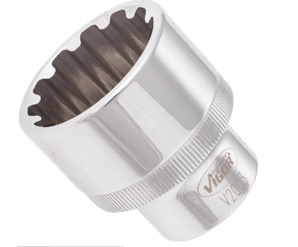 [V2003] VIGOR Douille à profil multiple ∙ V2003 ∙ Carré creux 1/2 pouce (12,5 mm) ∙ Profil de multifonction ∙ Taille 30 mm