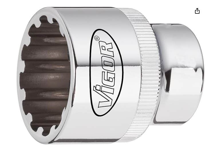 [V1989] VIGOR Douille à profil multiple ∙ V1989 ∙ Carré creux 1/2 pouce (12,5 mm) ∙ Profil de multifonction ∙ Taille 11 mm
