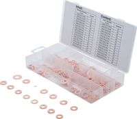 BGS - 8120 - Assortiment de joints en cuivre pour injecteur 150 pièces