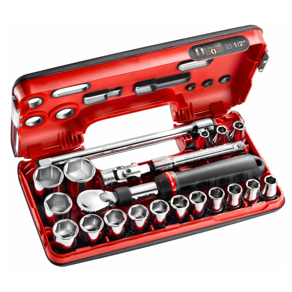 [SXL.DBOX1PB] [⚠Déstockage] FACOM SXL.DBOX1PB COFFRET CLIQUET EXTENSIBLE 1/2 21PCS