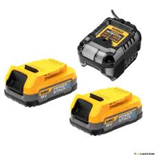 [DCB1102E2-QW] [⚠Déstockage] DEWALT DCB1102E2-QW 18V XR Pack de démarrage (2x batterie DCBP034 + chargeur XR multivoltage)