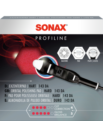 [04934000] SONAX 04934000 PROFILINE ExzenterPad hart 143 DA 1 Dual Action Cut Pad