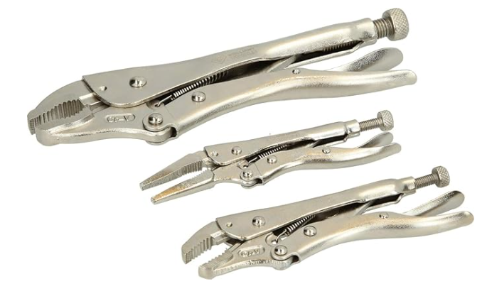 Brillant Tools BT065003 Pinces de verrouillage / Jeu de pinces étaux, 3 pcs
