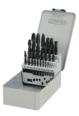 KS TOOLS 330.1613 Jeu de forets HSS-R 25 pièces 1–13 mm