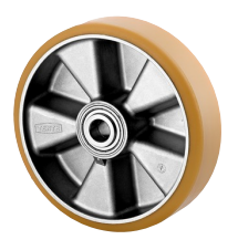 [NOVATECH ITP150x50-d20] NOVATECH ITP150x50-d20HL60 flat Corps de roue: aluminium, Bandage: polyuréthane coulé, roulements à billes de précision