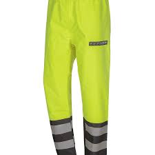[5841-415-XS] Pantalon de pluie haute visibilité Jaune Fluo/Marine Tarviso SIOEN (XS)