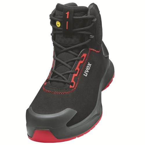 68042 - uvex 1 x-craft Chaussure de sécurité S3L  noir, rouge Largeur 11