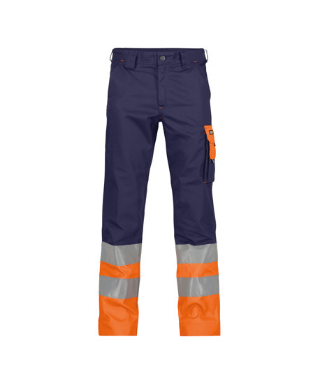 [200620-6861-300-STANDARD-36] 200620 DASSY® Omaha Pantalon haute visibilité STANDARD MARINE/ORANGE FLUO +/- 300 g/m² (36)