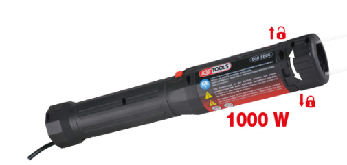 KSTools 500.8605 Jeu de pistolets thermiques d'induction avec verrouillage rapide, 6 pcs