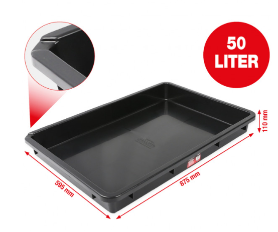 KSTools 150.9592 Bac de récupération d’huile / Bac à usage multiple, 50 litres