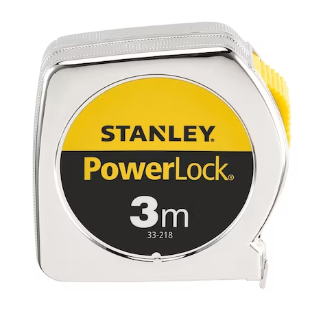 [0-33-218] STANLEY - MÈTRE RUBAN POWERLOCK 3M - 12,7 MÉTAL