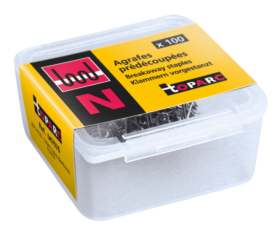 [047976] GYS - BOITE 100 AGRAFES ALIGNEMENT DE FISSURES U (BOITE)
