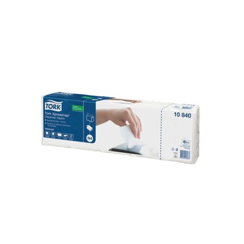 [10840] [⚠Déstockage] 10840 Tork Xpressnap® serviette pour distributeur 21,3x33cm 1 pli pliage en 1/4 blanche 5x225x8 (8 Unités / Colis) (24 Colis / Palette)