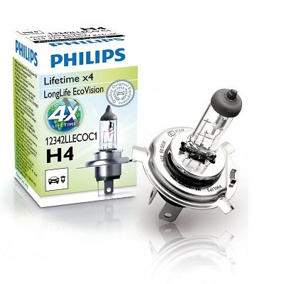 [12342LLECOC1] [⚠Déstockage] Philips H4 LongLife EcoVision 12V 60/55W P43t-38