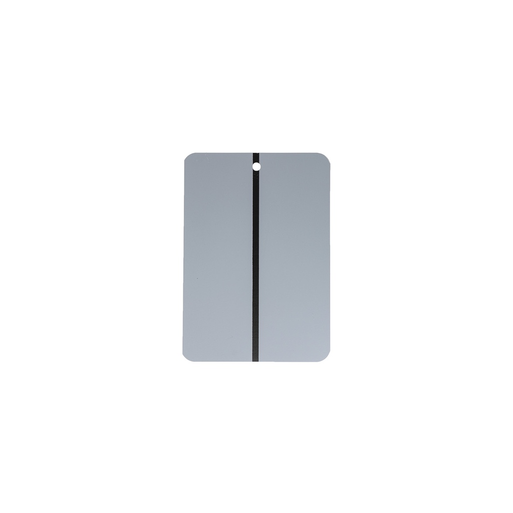 [13.36021] PLAQUETTE TEST GRIS CLAIR EN METAL (PIECE)