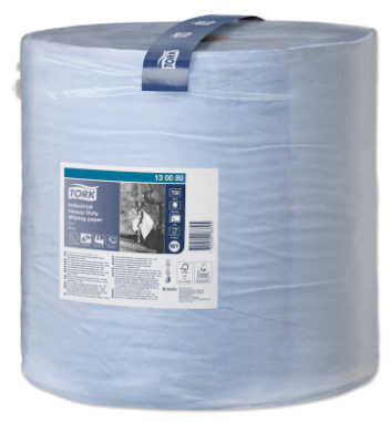 [130080] 130080 Tork Industrial Heavy-Duty Rouleau Chiffon D'Essuyage 3 Pli Blue W1 (1 Unités / Colis) (30 Colis / Palette)