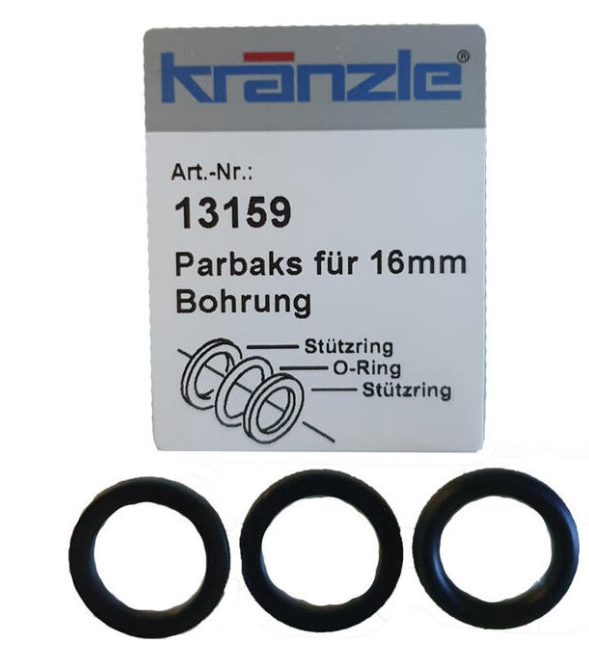 13159 Parbaks pour trou de 16 mm  1 O-RING 2 RONDELLE KRAENZLE (JEU)