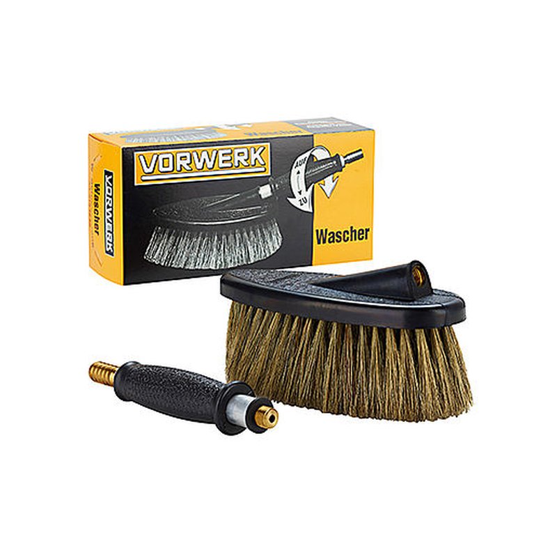 [1602131258] BROSSE DE LAVAGE A MAIN AVEC POIGNEE REGLABLE AVEC RACCORD 1/2 LONGUEUR BROSSE 18.5CM LONGUEUR POIL 5.6CM (PIECE)