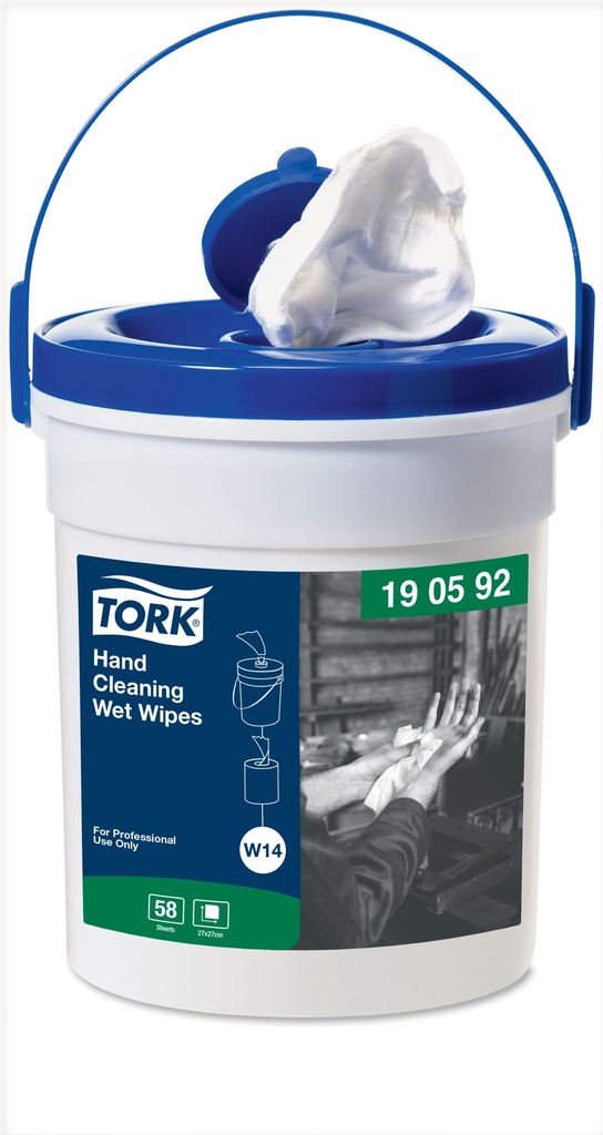 [190592] Tork Hand Cleaning Chiffon de Nettoyage Humide W14