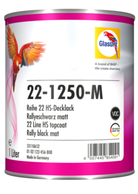 [221250M1] [⚠Déstockage] GLASURIT - LAQUE L22 NOIR MAT (BIDON)