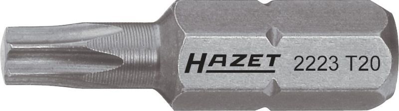 [2223-T40] HAZET Embout-tournevis (bit) 2223-T40 ∙ Hexagone massif 1/4 pouce (6,3 mm) ∙ Profil TORX® intérieur ∙ Taille T40
