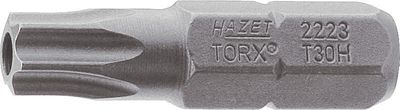 [2223-T40H] [⚠Déstockage] HAZET Embout-tournevis (bit) 2223-T40H ∙ Hexagone massif 1/4 pouce (6,3 mm) ∙ Profil TORX® « tamper résistant » ∙ Taille T40H