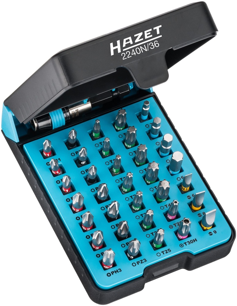 [2240N/36] HAZET - Jeu d'embouts-tournevis (bits) ∙ 36 pièces