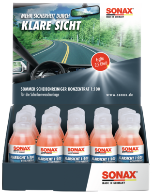 [371000SONAX]  SONAX 03711000 Vitres nett 1:100 concentre counterdisplay 25 ml