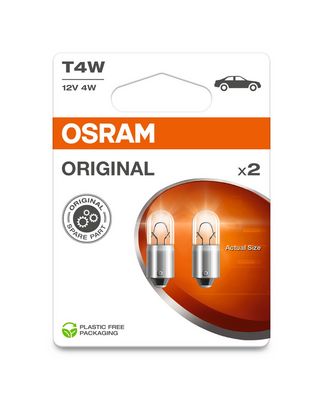 [38932BLOSRAM] AMPOULES T4W 12V 4W OSRAM BLISTER DE 2 PIECES (JEU)