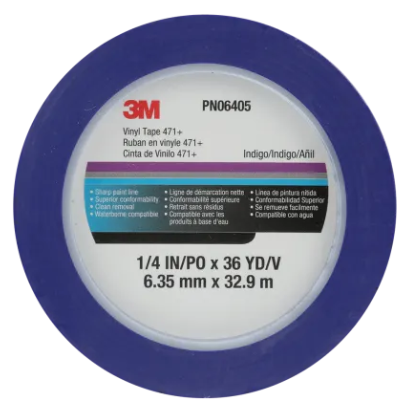 [3M06405] RUBAN LIGNE FINE 471 BLEU  6MM X 33M (ROULEAU)