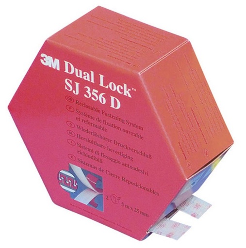 [3MSJ356D] Système de fixation amovible SJ3560 3M™ Dual-Lock™ - 25 mm x 5 m (BOITE)