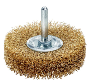 [417.543] [⚠Déstockage] Rundbürsten Brosse circulaire sur tige en fil laiton ondulé 70 x 0,2 mmLessmann (PIECE)
