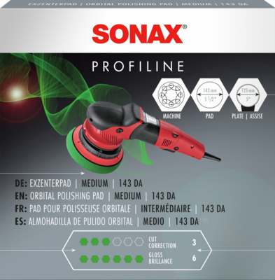[04933410] [⚠Déstockage] SONAX 04933410 ExzenterPad medium 143 DA Dual Action Finish Pad