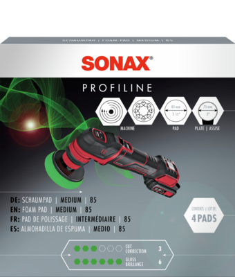 [04942410SONAX] [⚠Déstockage] SONAX 04942410 Pad de polissage intermediare 85 4 pcs