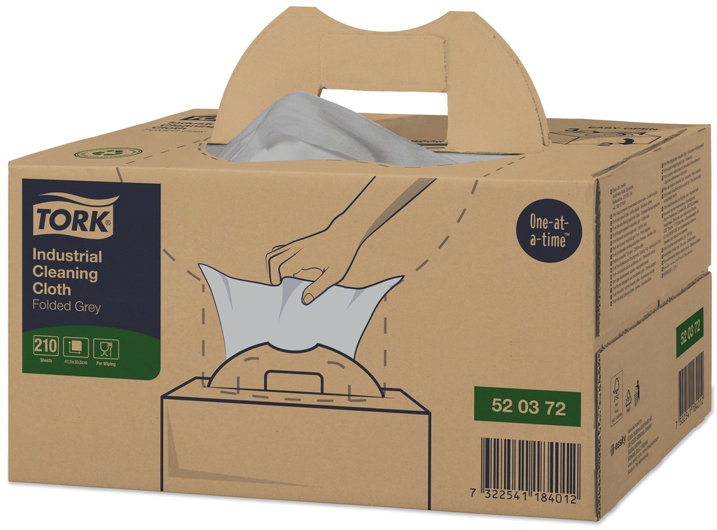 [520372] 520372 Tork Industrial Chiffon de Nettoyage Plié Gris W7 (1 Unités / Colis) (100 Colis / Palette) (6076627)