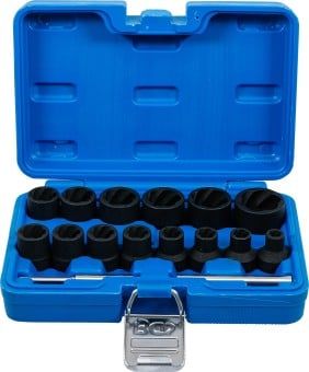 [5269BG] BGS - 5269 - Jeu de douilles spiralées/extracteur de vis 12,5 mm (1/2") 8 - 27 mm 16 pièces
