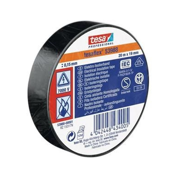 [5398820MX19MMNOIR] ROULEAU TOILE ISOLANTE NOIR 20MX19MM (ROULEAU)